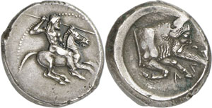 Sicile - Géla. Didrachme vers 490-475 av. ... 
