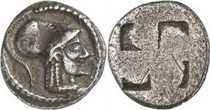 Macédoine - Aeneia. Tétrobole vers 520-480 ... 