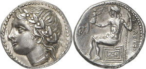 Crète - Cnossos. Drachme vers 350-320 av. ... 