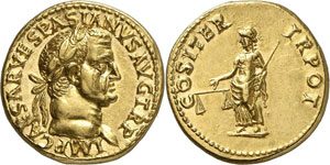 Vespasien 69-79. Aureus 70. 7,32g. IMP ... 