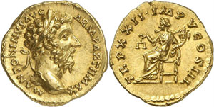 Marc Aurèle 161-180. Aureus 168. 7,27g. M ... 