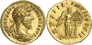 Lucius Verus 161-169. Aureus 163-164. 7,29g. ... 