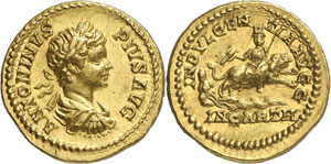 Caracalla 198-217. Aureus 201-206. 7,20g. ... 