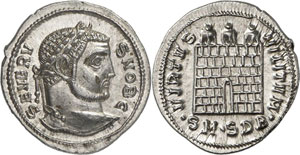 Sévère II César 305-306. Argenteus ... 