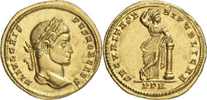 Crispus César 317-326. Solidus 317, ... 