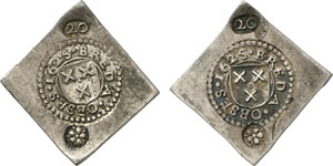 1625 Breda. - Lot de deux pièces de 20 Sols ... 