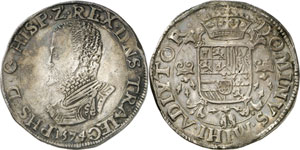 Utrecht - Ecu Philippe 1574. Buste cuirassé ... 