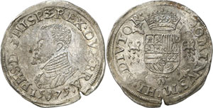 Brabant - Philippe II, 1555-1598. 1/2 Ecu ... 