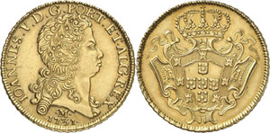 BRESIL - Joao V, 1706-1750. Dobra de 12800 ... 