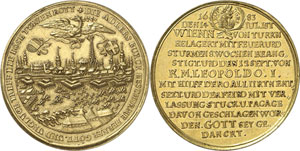 Léopold I, 1658-1705. Médaille en or au ... 