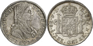 Ferdinand VII, 1808-1823. 8 Reales 1809 ... 