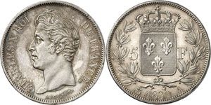 Epoque contemporaine - 5 Francs 1830 A, ... 