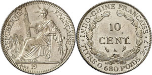 Indochine Française - 10 centimes 19_ _ ... 