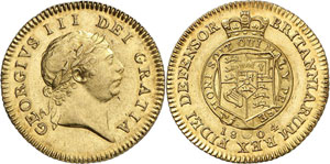 Georges III, 1760-1820. 1/2 Guinée 1804. ... 