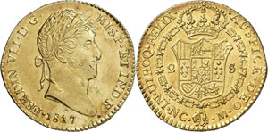 Ferdinand VII, 1808-1823. 2 Escudos 1817 ... 