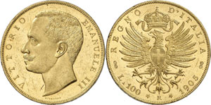 Royaume dItalie - 100 Lire 1905 R, Rome. ... 