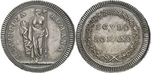 Rome - République Romaine, 1798-1799. Scudo ... 