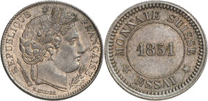 Confédération - Module de 10 Francs 1851, ... 