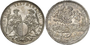 Lucerne - Médaille en argent 1714 Deux ... 