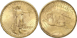 20 Dollars « Saint-Gaudens» 1908 S, San ... 