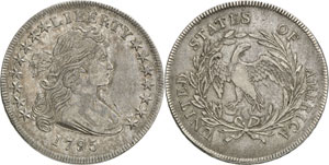 1 Dollar «Draped Bust» 1795. Comme ... 
