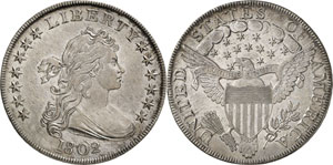 1 Dollar «Draped Bust» 1802. Comme ... 
