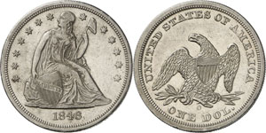 1 Dollar 1846 O, New Orleans. Comme ... 