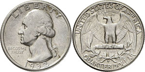 1/4 Dollar 1932 D, Denver. Un troisième ... 
