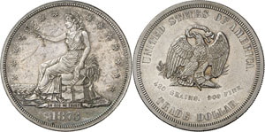 Trade Dollar 1873. ESSAI en ARGENT. La ... 