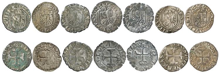 Lot de 7 pièces : Quart 1552 B (2), 1552 G, ... 