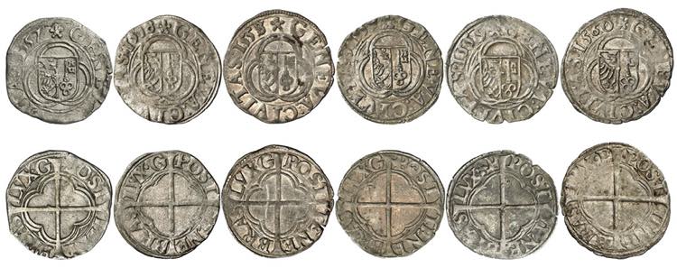 Lot de 6 pièces : 3 Quarts 1557 G, 1558 G ... 
