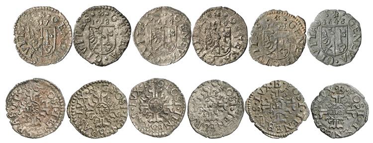 Lot de 6 pièces : 2 Quarts 1617 NP G, 1618 ... 