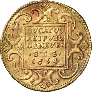 Double-ducat 1654 AB. · POST  TENEBRAS ... 