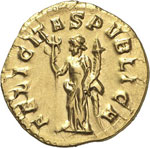 Trebonianus Gallus 251-253.  Binio.  IMP CAE ... 