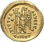 Justinien I 527-565.  Solidus frappé sous ... 