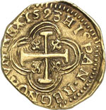 Philippe II, 1556-1598.  4 Escudos 1593 M/G, ... 