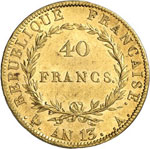 Premier Empire, 1804-1814.  40 Francs An 13 ... 