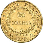Premier Empire, 1804-1814.  20 Francs An 13 ... 