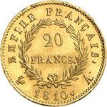 Premier Empire, 1804-1814.  20 Francs 1810 ... 