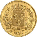 Charles X, 1824-1830.  40 Francs 1830 A, ... 