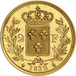 Henri V, prétendant, 1820-1883.  2 Francs ... 