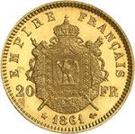 Second Empire, 1852-1870.  20 Francs 1861,  ... 
