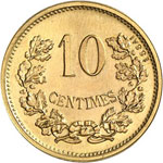 Guillaume IV, 1905-1912.  10 Centimes 1908.  ... 