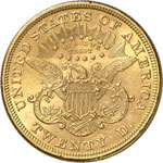 20 Dollars Coronet Head 1875 S, San ... 