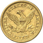 5 Dollars Coronet Head 1852 D, Dahlonega. ... 