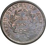 1/2 Cent Draped bust 1806.  Tête à ... 
