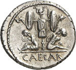 Jules César.  Denier 46-45 av. J.-C., ... 