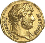 Hadrien 117-138.  Aureus ... 