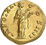 Antonin le Pieux 138-161.  Aureus 157-158.  ... 