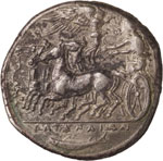 Italy. Sicily, Katane. Tetradrachm, c. 405 ... 